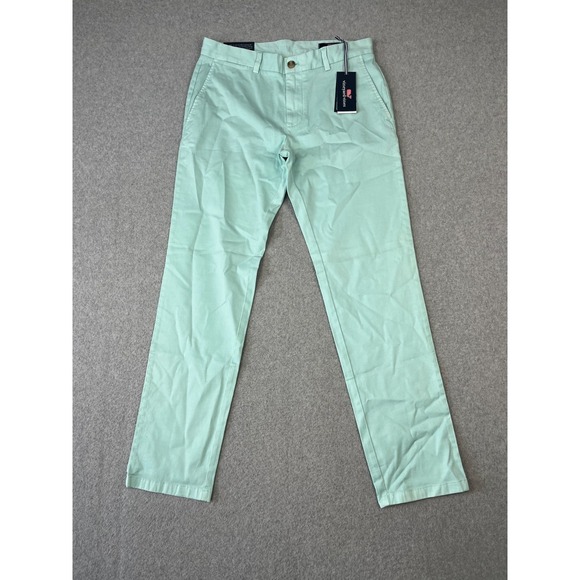 Vineyard Vines Breaker Pants Mens 32x32 Sea Mist Chino Straight Leg‎ Classic Fit
